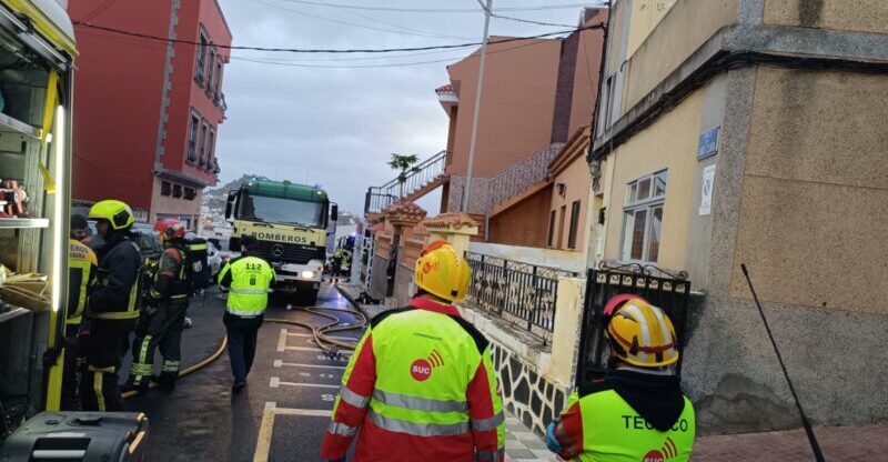 Incendio en una vivienda de Santidad, Arucas