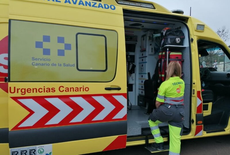 Motorista herido de carácter moderado tras sufrir una caída en Gran Canaria