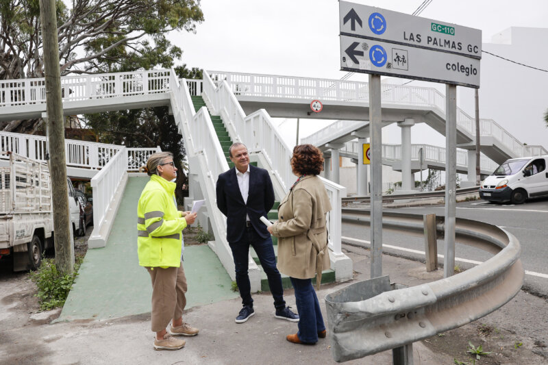 Rehabilitación de las pasarelas en Tafira Baja. Imagen Cabildo de Gran Canaria