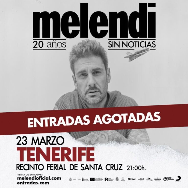 “Entradas agotadas” en el concierto de Melendi el próximo 23 de marzo en Tenerife