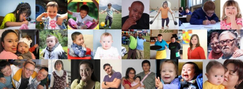Montaje fotográfico de personas con Síndrome de Down FOTO:© Down Syndrome International