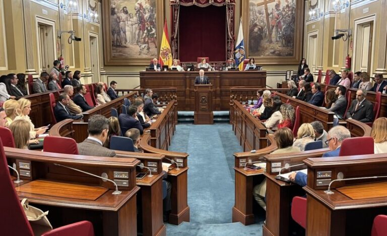 Primeras reacciones de los grupos parlamentarios al discurso de Clavijo