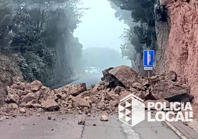 Alertan de desprendimiento en la TF-12