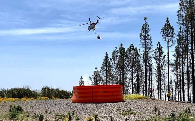 Imagen de balsas portátiles. Foto Gobierno de Canarias 