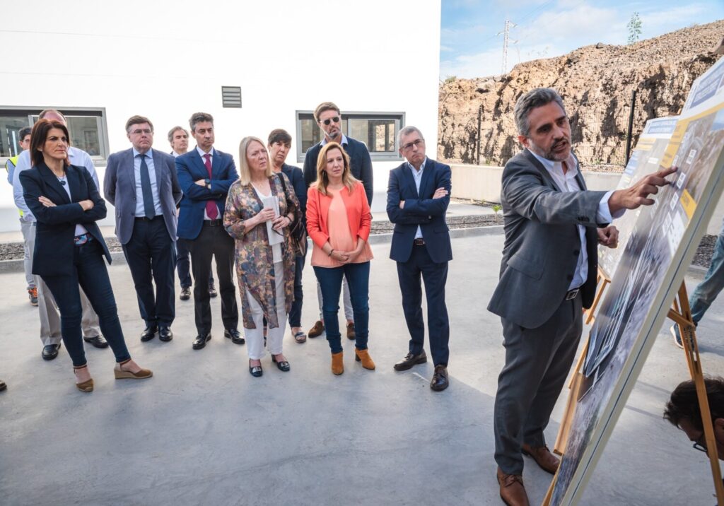 Vertidos Tenerife. Imagen de la visita a las Estaciones Depuradoras de Aguas Residuales del Oeste y Los Letrados. Foto Cabildo de Tenerife