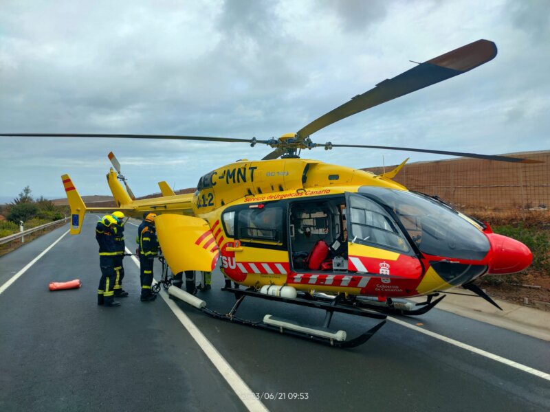 Imagen archivo de un helicóptero sanitario. Foto Consejería de Sanidad 