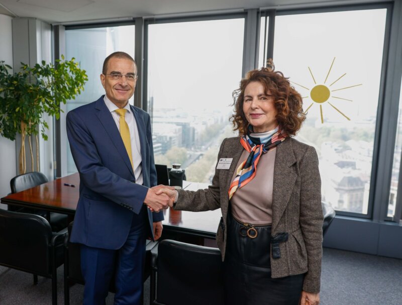 Matilde Asián, consejera de Hacienda y Relaciones con la UE, mantiene reuniones en el Parlamento Europeo. Foto Gobierno de Canarias 