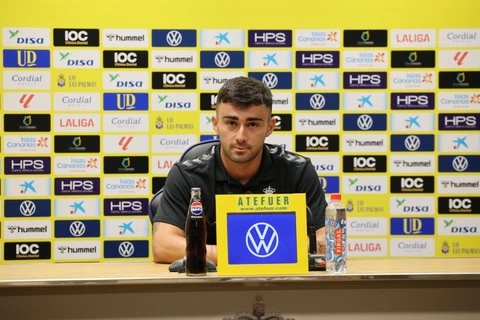 Alberto Moleiro durante la rueda de prensa / UD Las Palmas