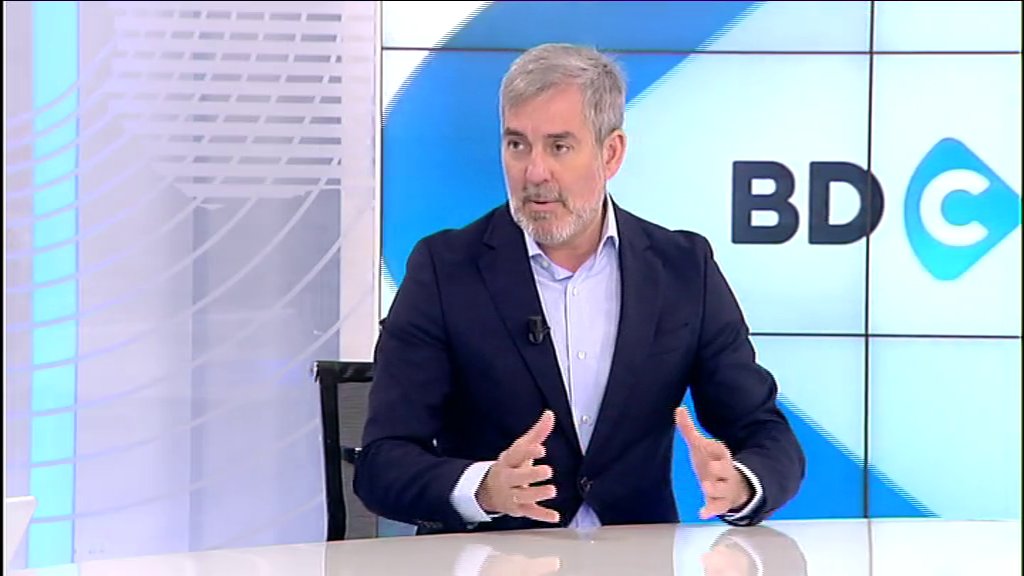 El presidente Fernando Clavijo durante la entrevista en 'Buenos días, Canarias'. Imagen RTVC