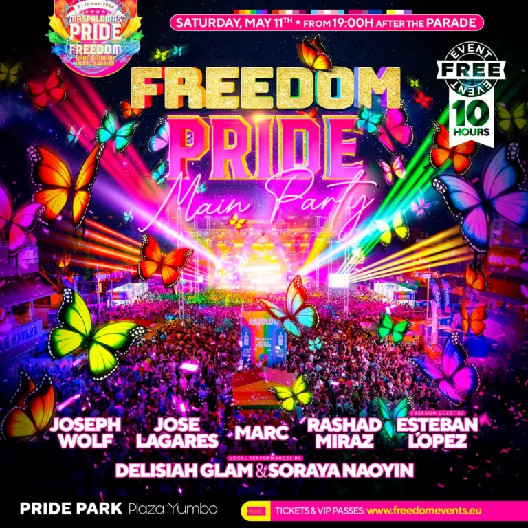 El desfile del Maspalomas Pride by Freedom congrega a más de 95.000 personas