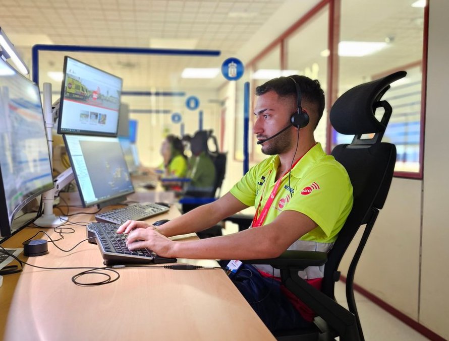 Dos heridos por arma blanca. Imagen: Sala operativa del 1-1-2 Canarias. Gobierno de Canarias