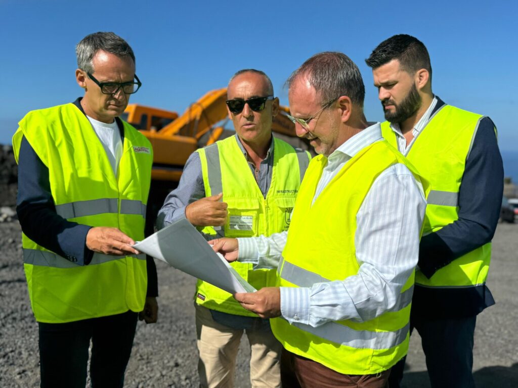 Inician los trabajos para la recuperación de la carretera LP-211 de Todoque. Imagen Cabildo de La Palma