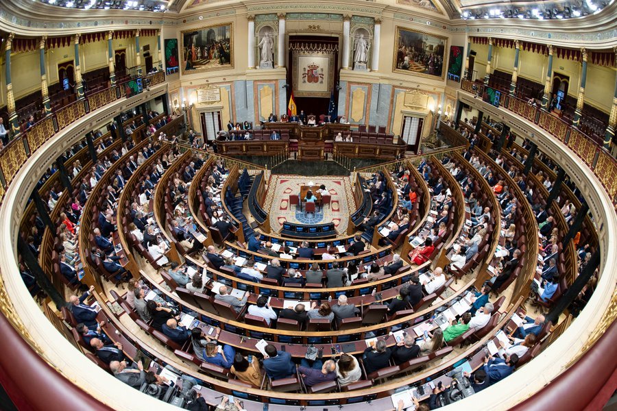 El barómetro del CIS da la victoria al PSOE. Imagen del Congreso de los Diputados. @Congreso_Es
