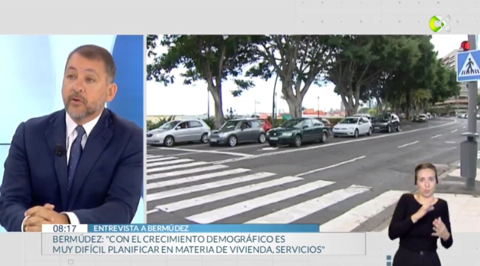 "A Santa Cruz de Tenerife le va a venir muy bien este mandato". José Manuel Bermúdez hace balance en Tv Canaria .Imagen de José Manuel Bermúdez, alcalde de Santa Cruz de Tenerife, durante la entrevista en BDC de Tv Canaria