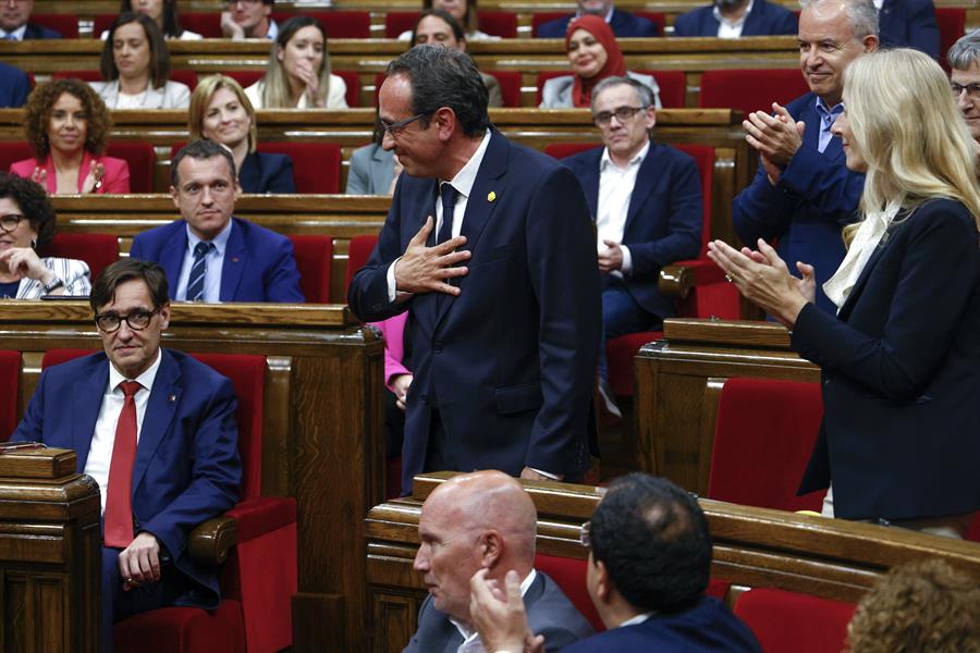El exconseller y diputado de Junts Josep Rull (c)