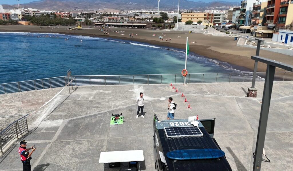 Avistamiento de un tiburón. Imagen: Playa de Melenara. Ayuntamiento de Telde