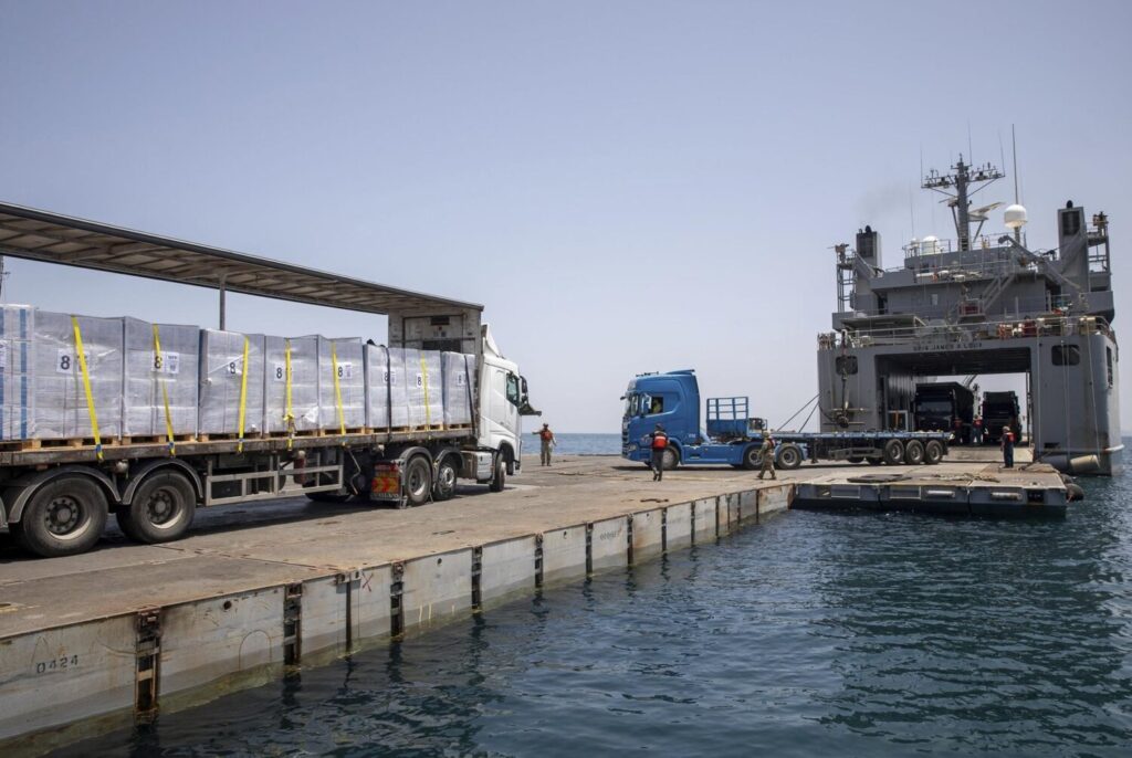 Muelle flotante temporal construido por EEUU para enviar ayuda humanitaria a la Franja de Gaza - Europa Press/Contacto/Ssgt. Mikayla Fritz/Us Army