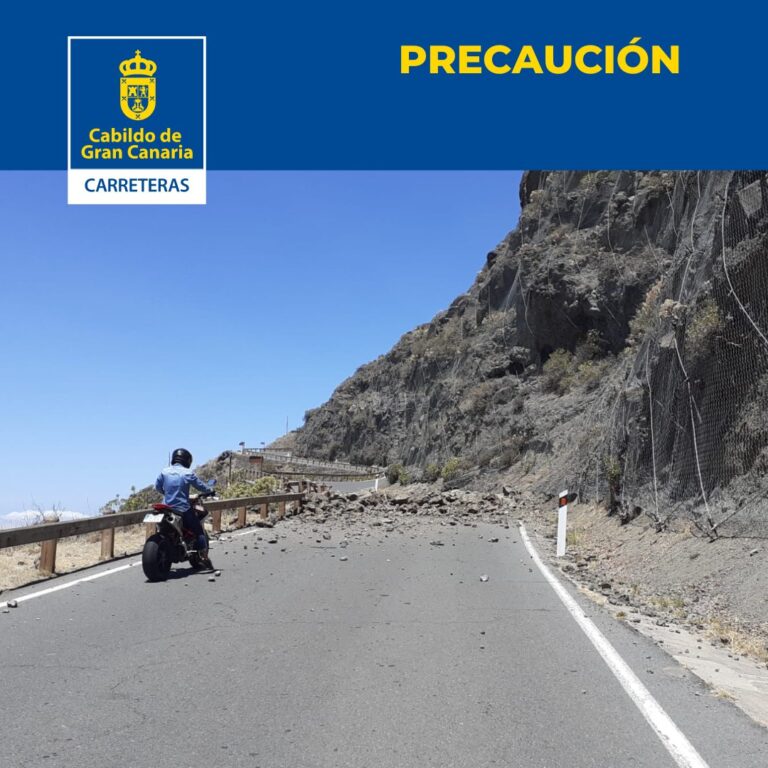Cierre de la GC-210 del kilómetro 0 al 5 entre Tejeda y Artenara
