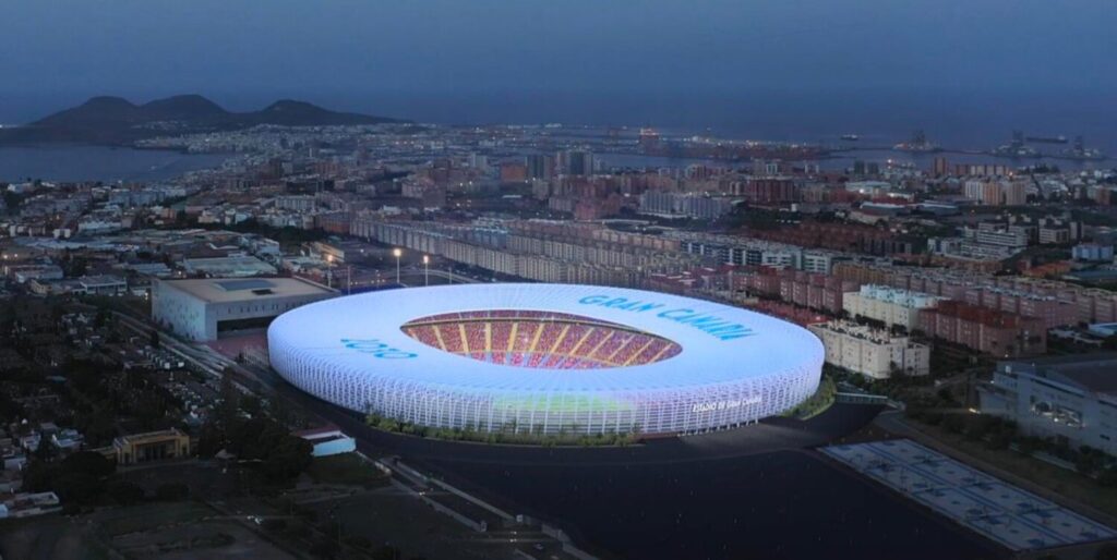 Proyecto de remodelación del estadio de Gran Canaria para convertirse en sede del Mundial 2030 / Cabildo de Gran Canaria