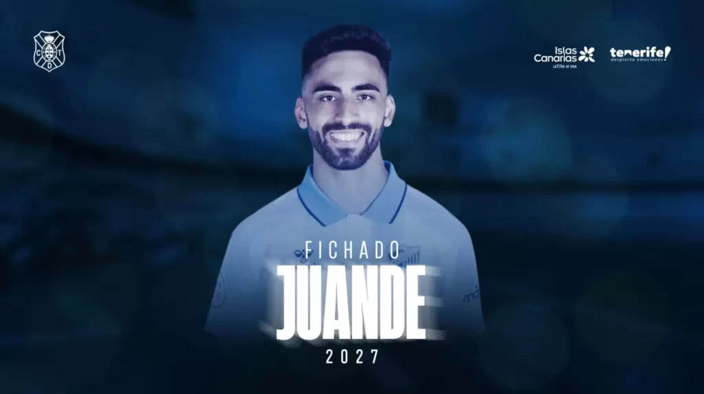 El Club Deportivo Tenerife ha anunciado oficialmente la contratación de Juan de Dios Rivas Margalef, conocido futbolísticamente como Juande