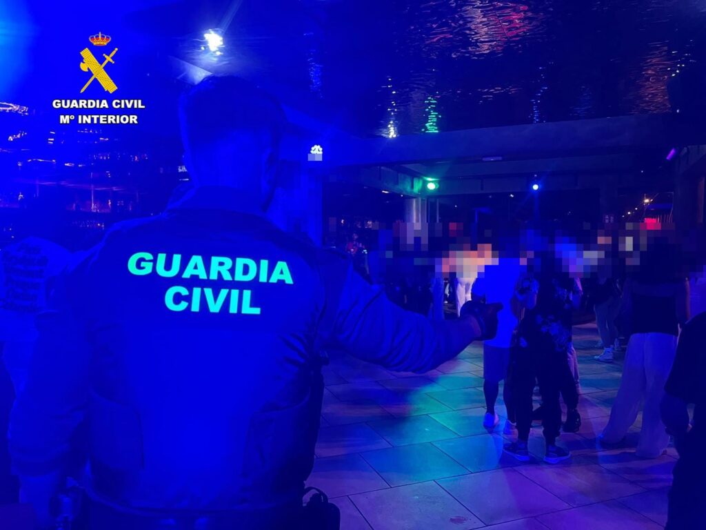 23 actas se levantaron en los cinco locales de ocio nocturno inspeccionados / Guardia Civil