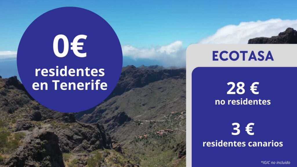 Precios para acceder al barranco de Masca / Cabildo de Tenerife