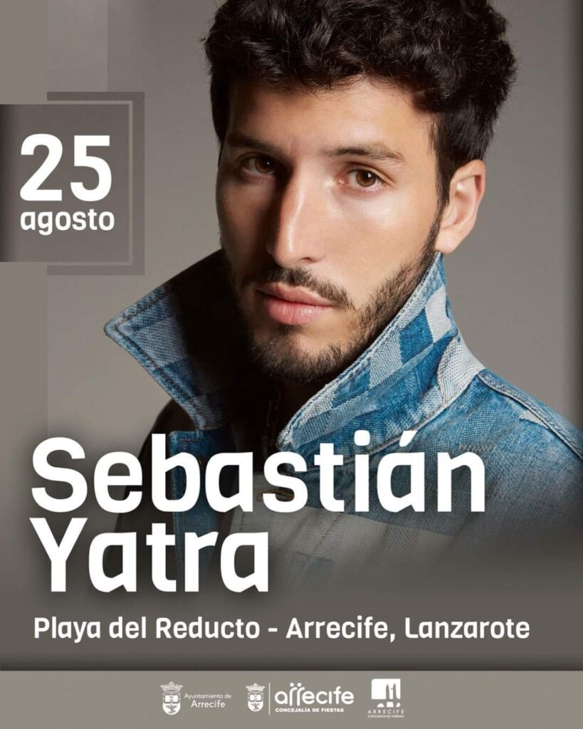 Recomendaciones culturales. Sebastián Yatra en Arrecife, domingo 25 de agosto.