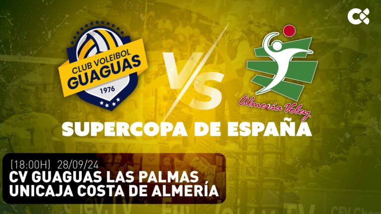 3-0 | El CV Guaguas se proclama campeón de la Supercopa de España ante el Unicaja Almería