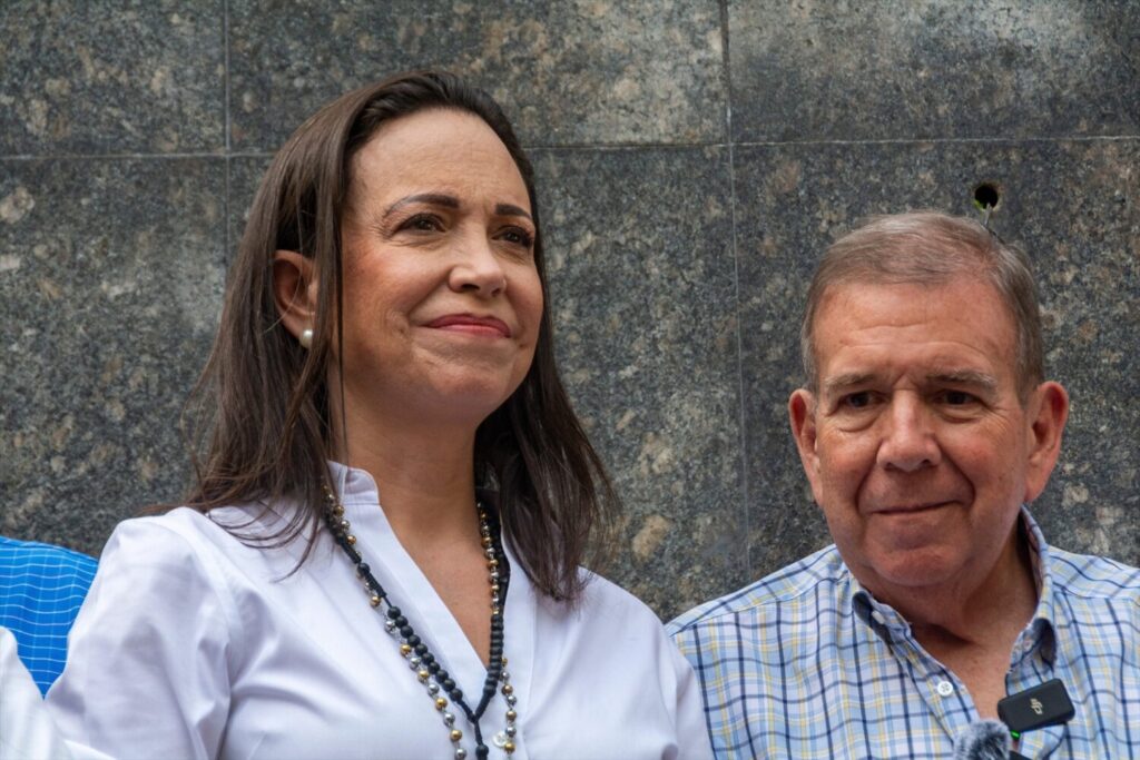 La líder opositora de Venezuela, María Corina Machado, y el excandidato opositor Edmundo Gonzalez - Jimmy Villalta / Zuma Press / ContactoPhoto