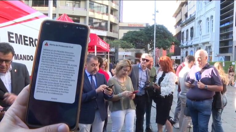 ES-Alert se pone a prueba en Tenerife
