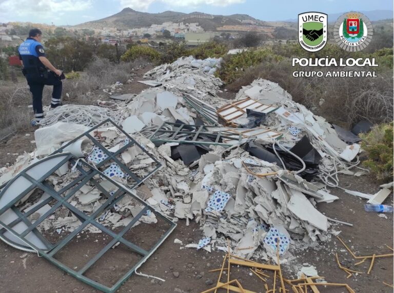 Identifican al autor del mayor macrovertido de escombros en Gran Canaria
