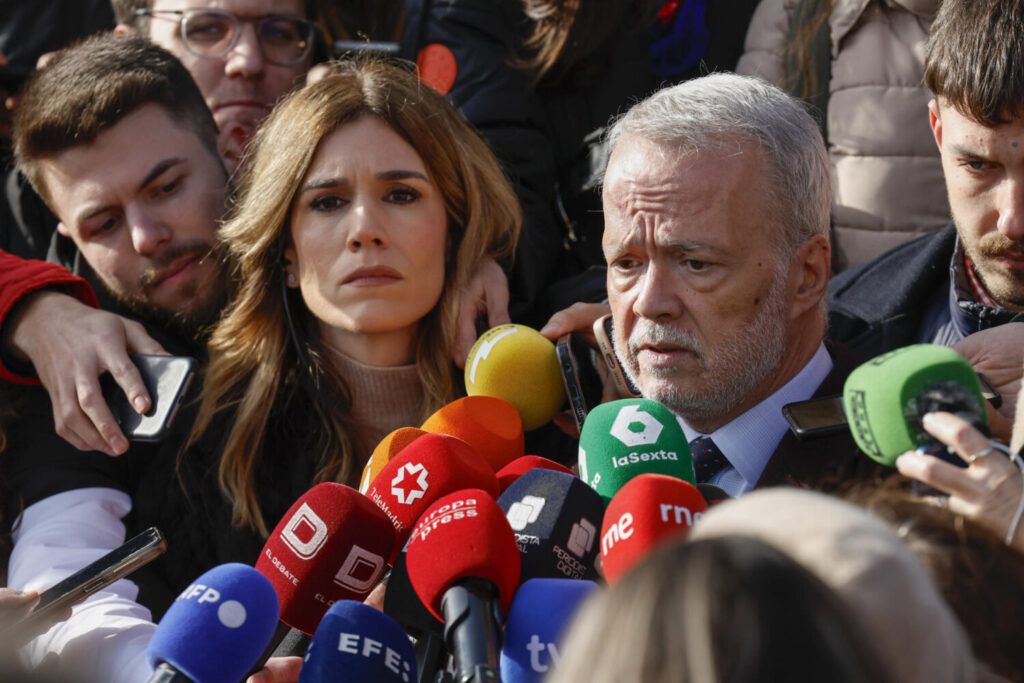 José Antonio Camacho, abogado de Begoña Gómez, en declaraciones a los medios este miércoles ante los Juzgados de Plaza de Castilla/EFE