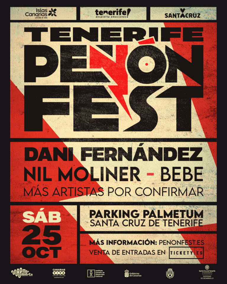 Dani Fernández, Nil Moliner y Bebe, primeros artistas confirmados del Tenerife Peñón Fest