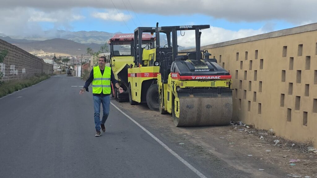 Telde reanuda el asfaltado en la zona de Las Huesas