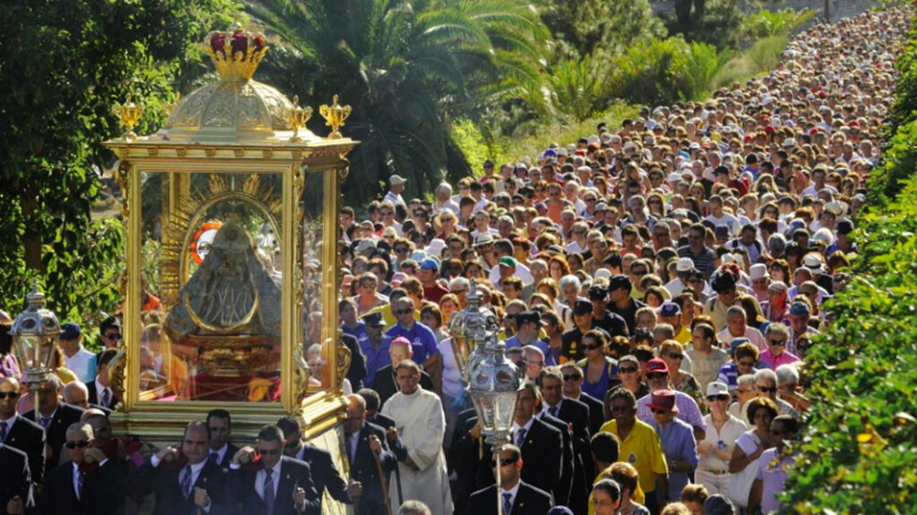 Bajada de la Virgen de Las Nieves. Imagen: Cabildo de La PalmaMejoran el barranco de Las Nieves para la Bajada de La Virgen