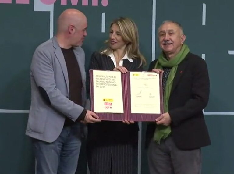 Gobierno y sindicatos acuerdan subir el salario mínimo