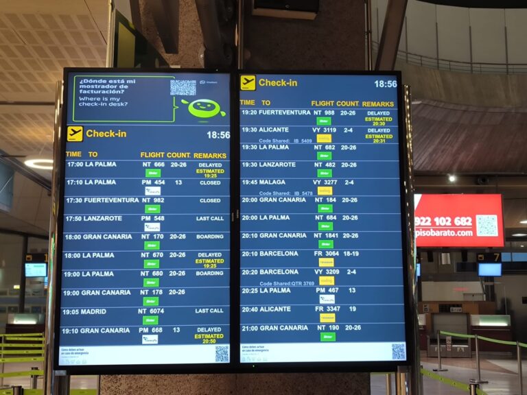 La niebla en el Aeropuerto Tenerife Norte obliga a cancelar un vuelo y a desviar cuatro a Tenerife Sur