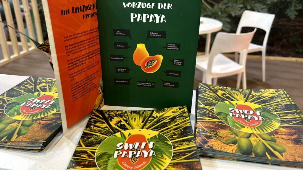 La papaya, uno de los productos que se exhiben en la Fruit Logistica. Imagen Gobierno de Canarias