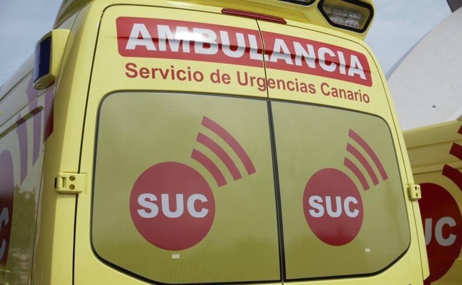 Un motorista herido moderado en Las Palmas de Gran Canaria. (Foto de ARCHIVO) Imagen de archivo de una ambulancia del Servicio de Urgencias Canario (SUC)/ 1-1-2 CANARIAS