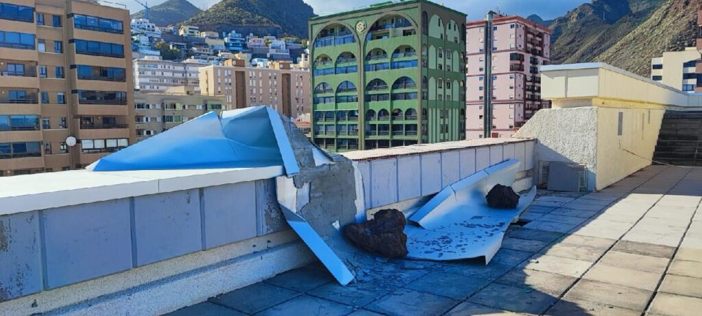 Consecuencias del viento en Santa Cruz de Tenerife