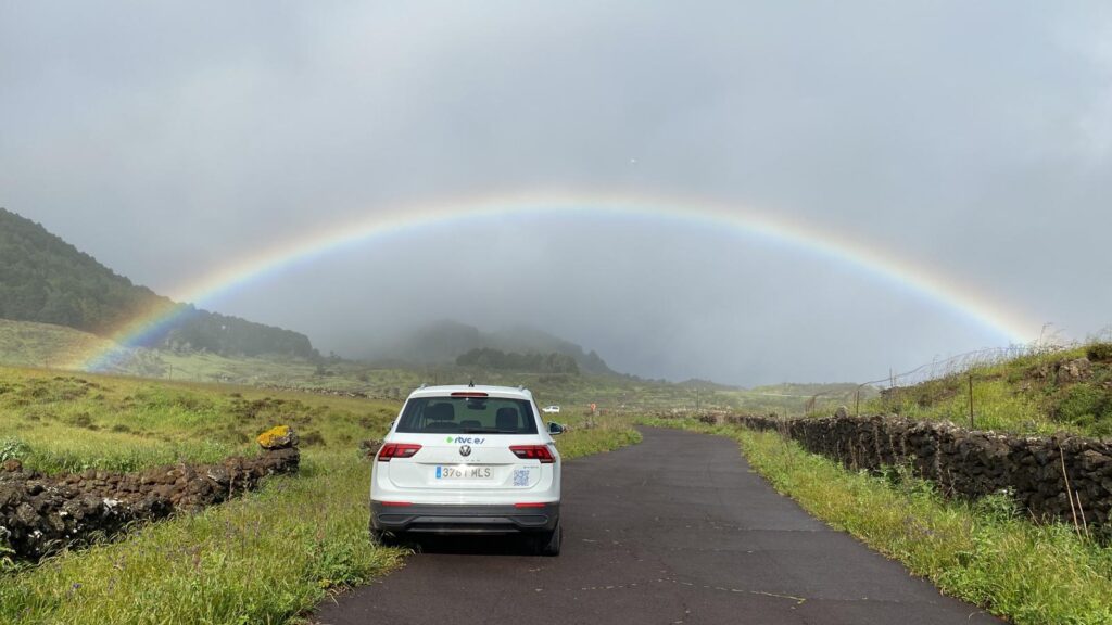 Arcoiris en El Hierro/ RTVC Sabina Ortenga- Alain Berrocal.