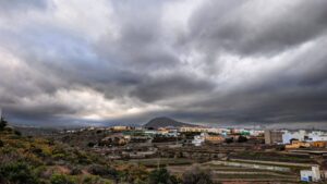 Precipitaciones y viento en las islas. Imagen: Antonio Rico, Telde.