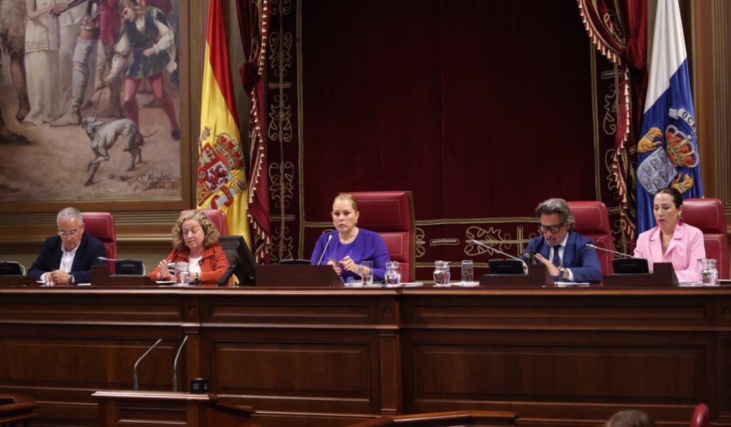 Sesión plenaria en el Parlamento de Canarias. Imagen @parcan