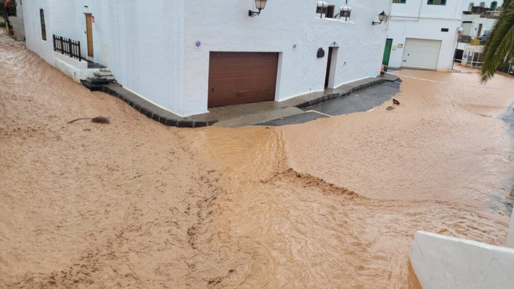 Inundaciones en Haría, Lanzarote/ Imágenes cedidas.