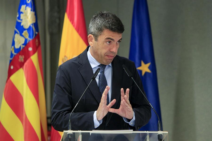 El president de la Generalitat, Carlos Mazón, en uno de sus últimas intervenciones / EFE/Morel