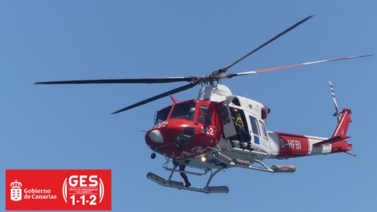 Helicóptero del GES rescata a un senderista tras sufrir una caída en Las Cañadas del Teide 