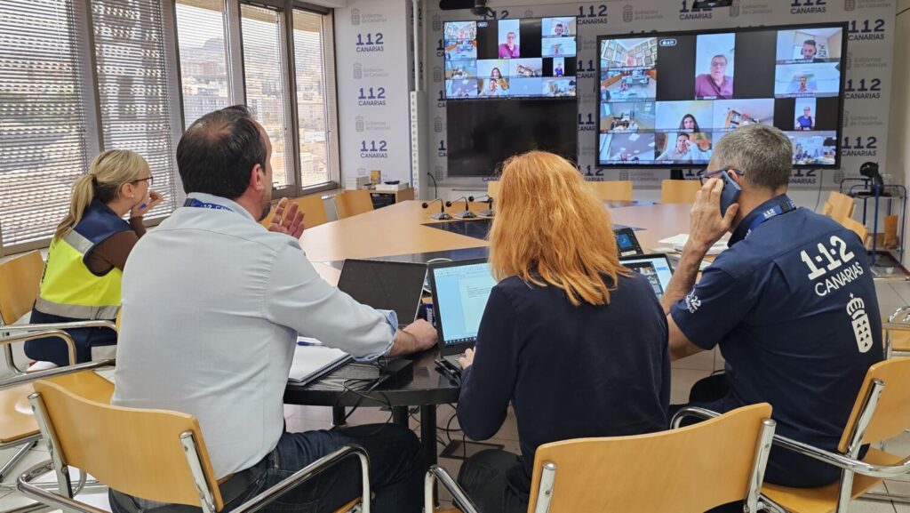 Imagen de la reunión del PLATECA por el apagón