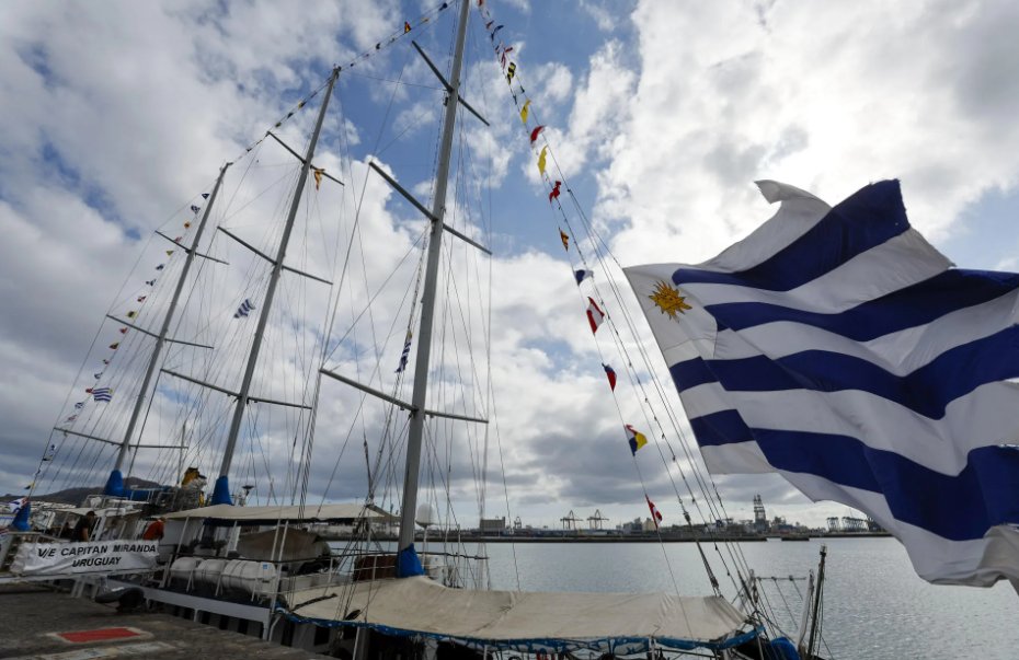 El velero-escuela Capitán Miranda, «embajador del mar» de Uruguay, recala en Gran Canaria