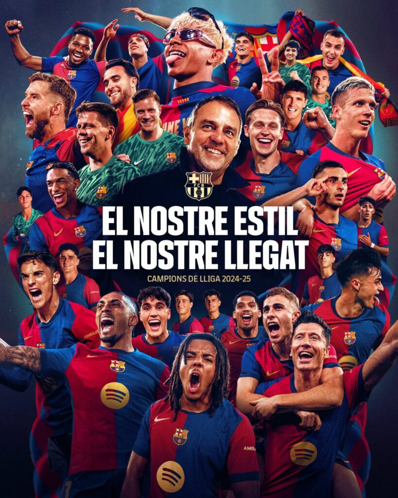 FC Barcelona gana la liga española de fútbol temporada 24-25
