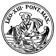 el anillo del Pescador se le entregará a León XIV en la entronización junto al palio y tiene la imagen de san Pedro pescando en un bote, bordeado por el nombre del papa que ocupa la sede en ese momento en latín.